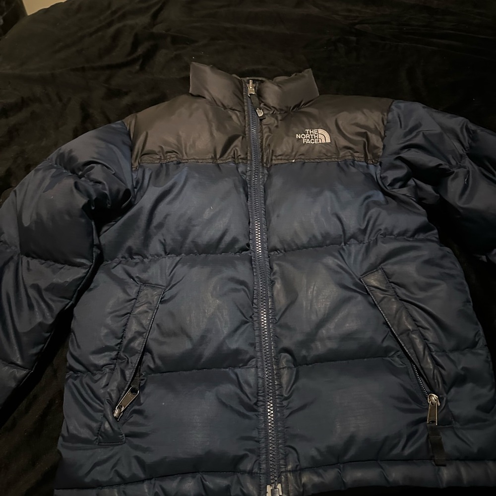 The North Face Black and Navy Puffer Jacket